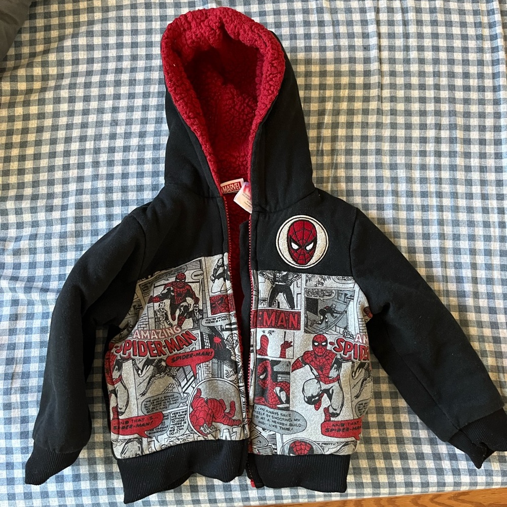 Toddler Spiderman Zip up hoodie